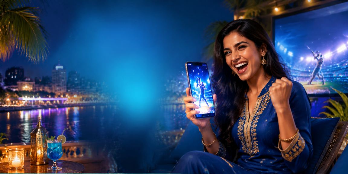 Indian betting user on mobile device